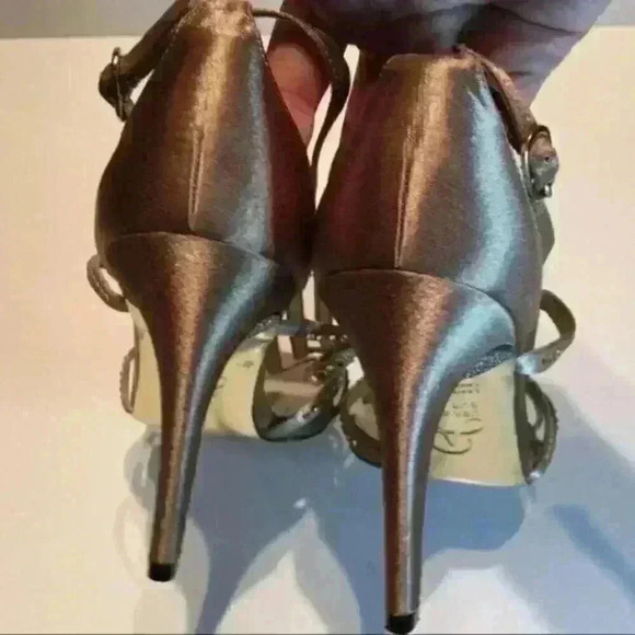 adrianna papell Heels sz 6.5 Gold Sequins Formal - Picture 8 of 9